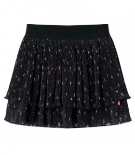 Kids' Skirt Tiered Ruffle Design Black 128