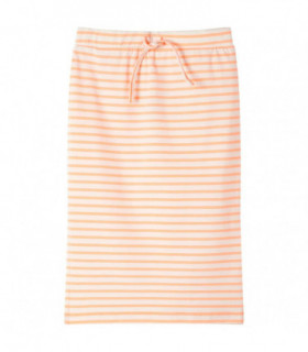 Kids' Straight Skirt with Stripes Fluorescent Orange 140