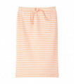 Kids' Straight Skirt with Stripes Fluorescent Orange 140