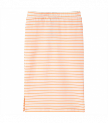 Kids' Straight Skirt with Stripes Fluorescent Orange 140