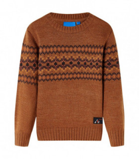 Kids' Sweater Knitted Cognac 116