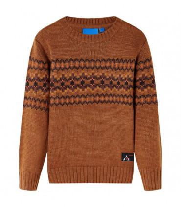Kids' Sweater Knitted Cognac 116