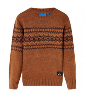 Kids' Sweater Knitted Cognac 92