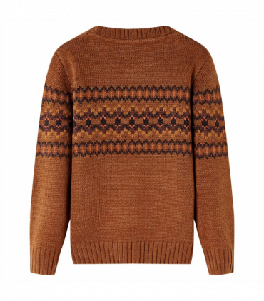 Kids' Sweater Knitted Cognac 92