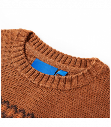 Kids' Sweater Knitted Cognac 92
