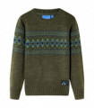 Kids' Sweater Knitted Khaki 128