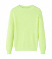 Kids' Sweater Knitted Neon Yellow 128