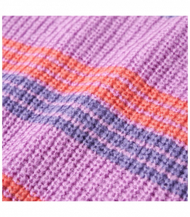 Kids' Sweater Stripes Knitted Lilac and Pink 116