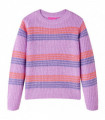 Kids' Sweater Stripes Knitted Lilac and Pink 92