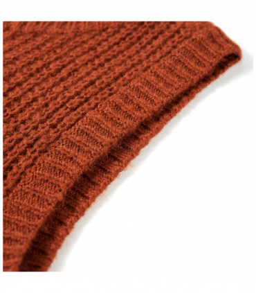 Kids' Sweater Vest Knitted Cognac 116