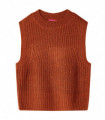Kids' Sweater Vest Knitted Cognac 128