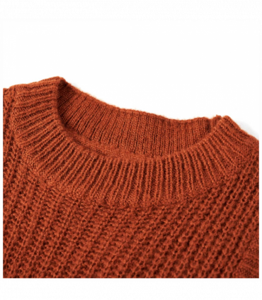 Kids' Sweater Vest Knitted Cognac 128