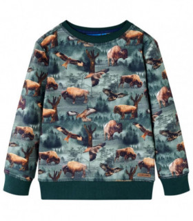Kids' Sweatshirt Dark Green 128