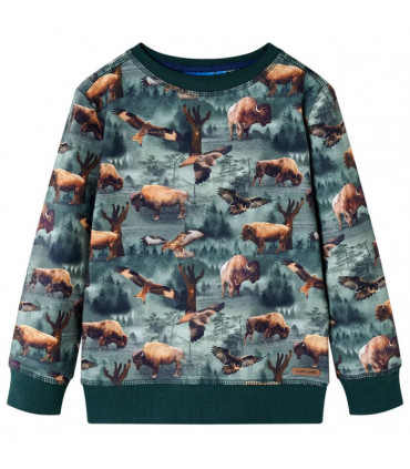 Kids' Sweatshirt Dark Green 128
