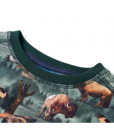 Kids' Sweatshirt Dark Green 128