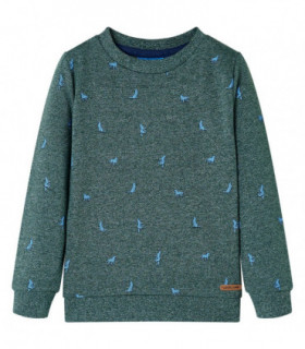 Kids' Sweatshirt Dark Green Melange 104