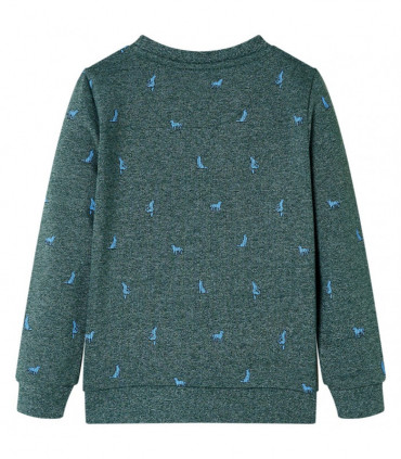 Kids' Sweatshirt Dark Green Melange 104