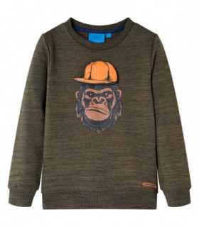Kids' Sweatshirt Dark Khaki Melange 116