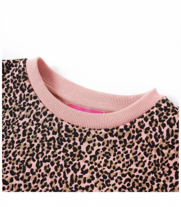 Kids' Sweatshirt Dress Medium Pink 104