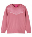 Kids' Sweatshirt Velvet Patchwork Raspberry 128