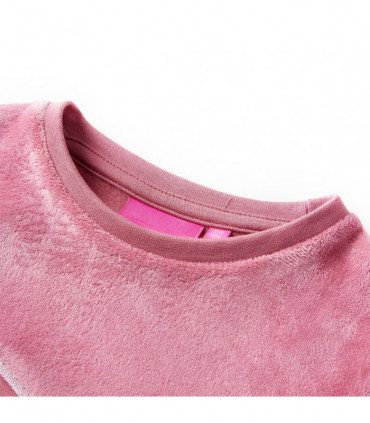 Kids' Sweatshirt Velvet Patchwork Raspberry 128