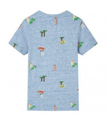 Kids' T-shirt Blue Melange 128