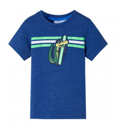 Kids' T-shirt Dark Blue Melange 128