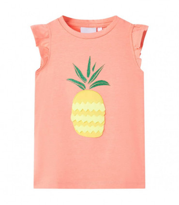 Kids' T-shirt Neon Coral 116