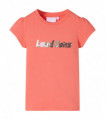 Kids' T-shirt with Cap Sleeves Coral 140