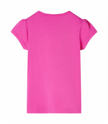 Kids' T-shirt with Cap Sleeves Dark Pink 128