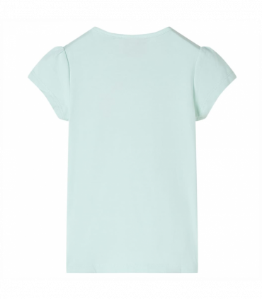 Kids' T-shirt with Cap Sleeves Light Mint 128