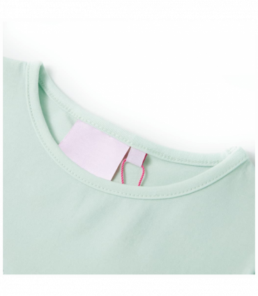 Kids' T-shirt with Cap Sleeves Light Mint 128
