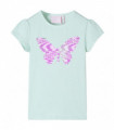 Kids' T-shirt with Cap Sleeves Light Mint 140