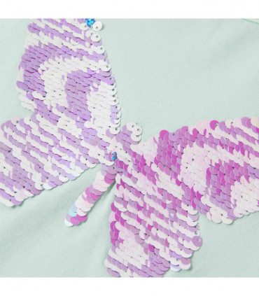 Kids' T-shirt with Cap Sleeves Light Mint 140