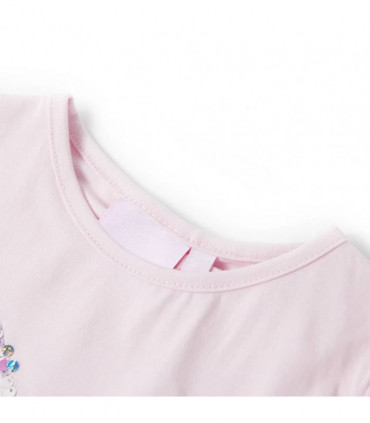 Kids' T-shirt with Cap Sleeves Soft Pink 104