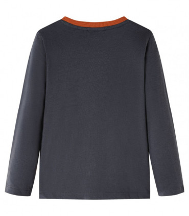 Kids' T-shirt with Long Sleeves Anthracite 116