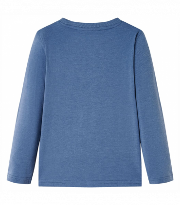 Kids' T-shirt with Long Sleeves Blue Melange 128