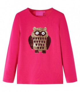 Kids' T-shirt with Long Sleeves Bright Pink 104