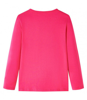 Kids' T-shirt with Long Sleeves Bright Pink 128