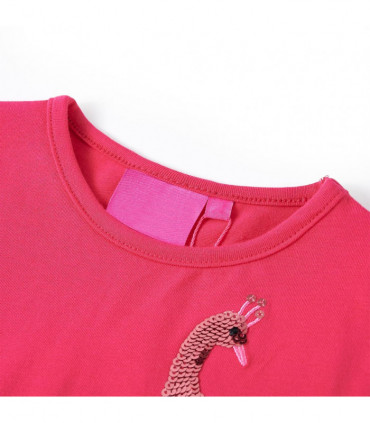 Kids' T-shirt with Long Sleeves Bright Pink 128