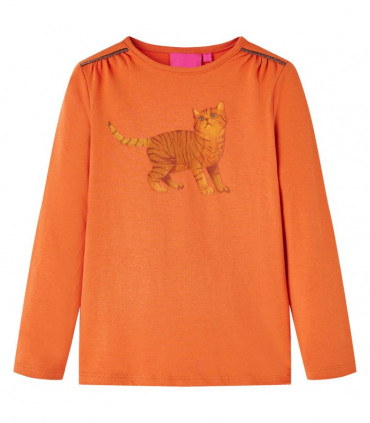 Kids' T-shirt with Long Sleeves Burnt Orange 104