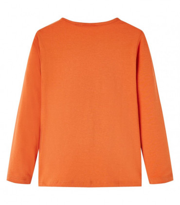 Kids' T-shirt with Long Sleeves Burnt Orange 116