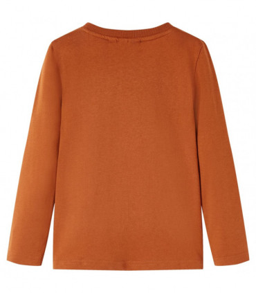 Kids' T-shirt with Long Sleeves Burnt Orange 128
