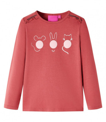 Kids' T-shirt with Long Sleeves Burnt Pink 128
