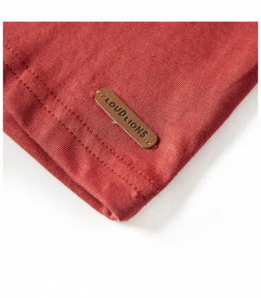 Kids' T-shirt with Long Sleeves Burnt Red 116