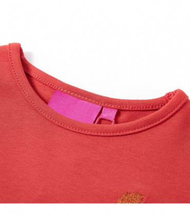 Kids' T-shirt with Long Sleeves Burnt Red 116