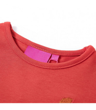 Kids' T-shirt with Long Sleeves Burnt Red 128