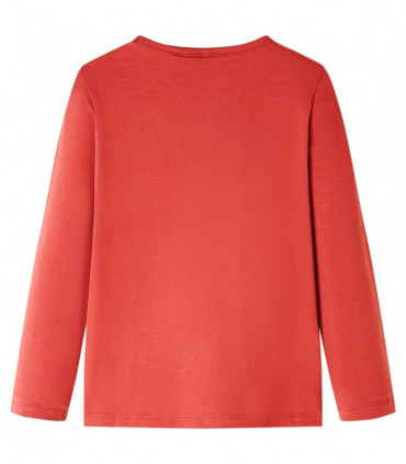Kids' T-shirt with Long Sleeves Burnt Red 140