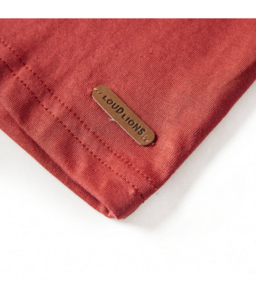 Kids' T-shirt with Long Sleeves Burnt Red 92