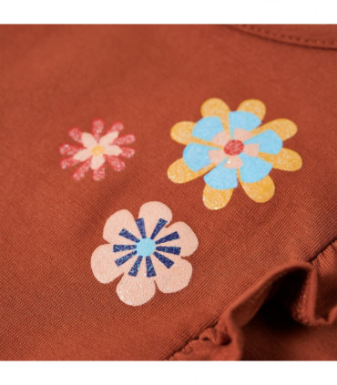 Kids' T-shirt with Long Sleeves Cognac 104